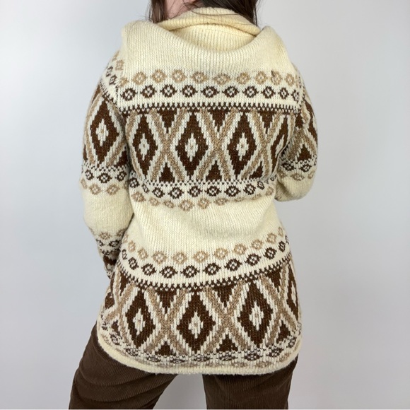 TUNDRA PATTERNED WOOL ZIP UP SWEATER - Picture 3 of 3